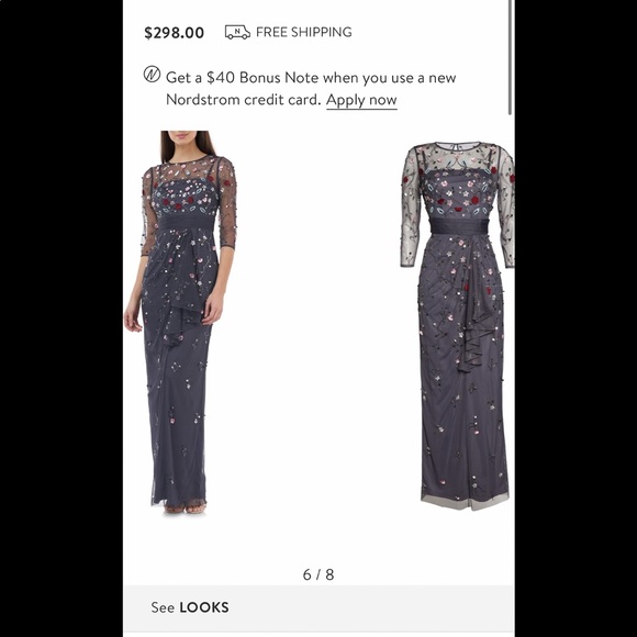 JS COLLECTIONS
Floral 3d Embellished Gown - Picture 4 of 6